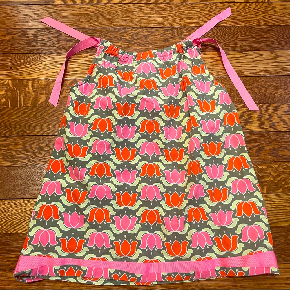 Hanna Andersson Colorful Tulip Pillowcase Dress Size 90 cm or 3T